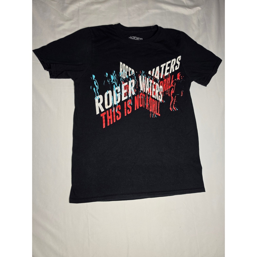 Roger Waters This Is Not A Drill Tour T-Shirt Black Graphic Tee Small
